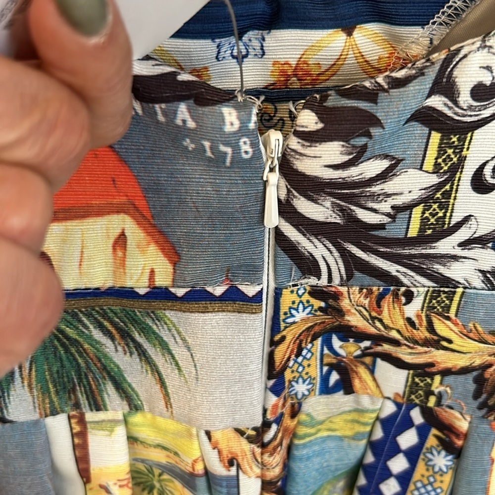 Multicolor Printed Tie-Front Sundress - Picture 7 of 13